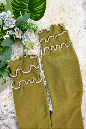 Handsocks in Green (white line)